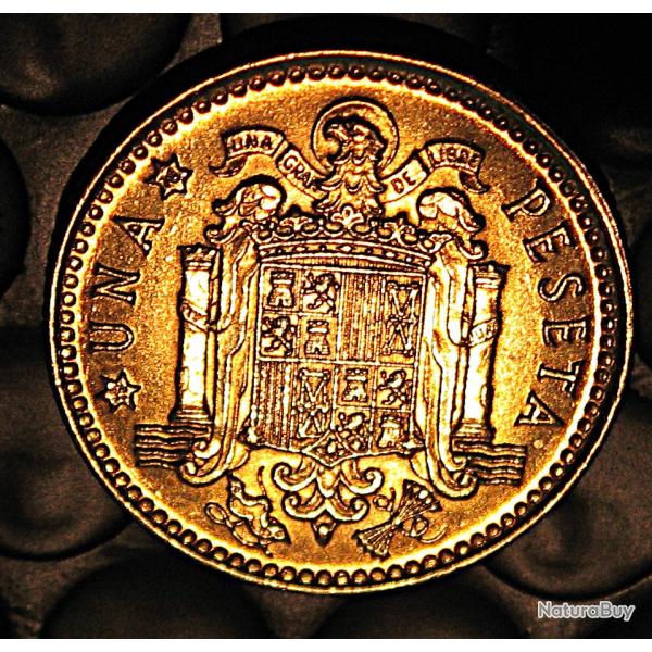 Espagne piece de 1 peseta 1975 Juan CARLOS  SUP