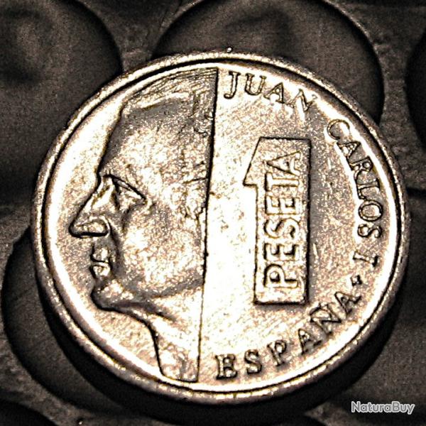 Espagne piece de 1 peseta 1997  J.Carlos ttb