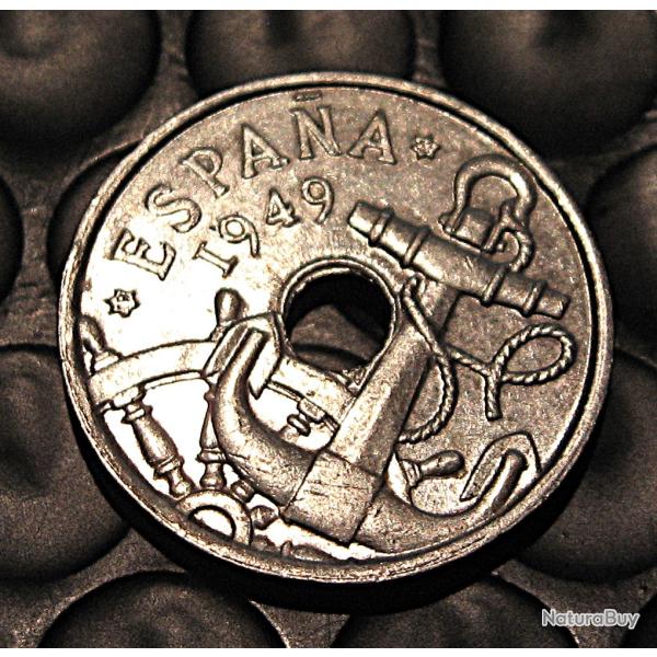 Espagne piece de 50 centimos 1949 ( ancre )ttb