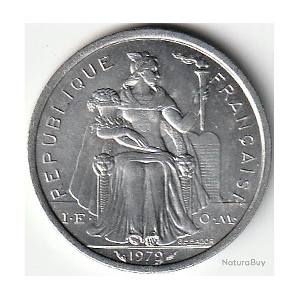 Pi�ce de Monnaie Polyn�sie fran�aise 2 francs  IEOM 1979   recherch�e