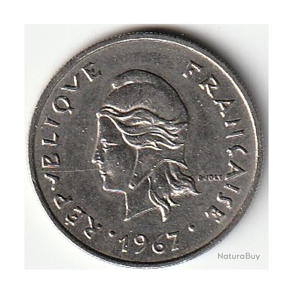 Pi�ce de Monnaie Polyn�sie fran�aise 10 francs sans IEOM 1967