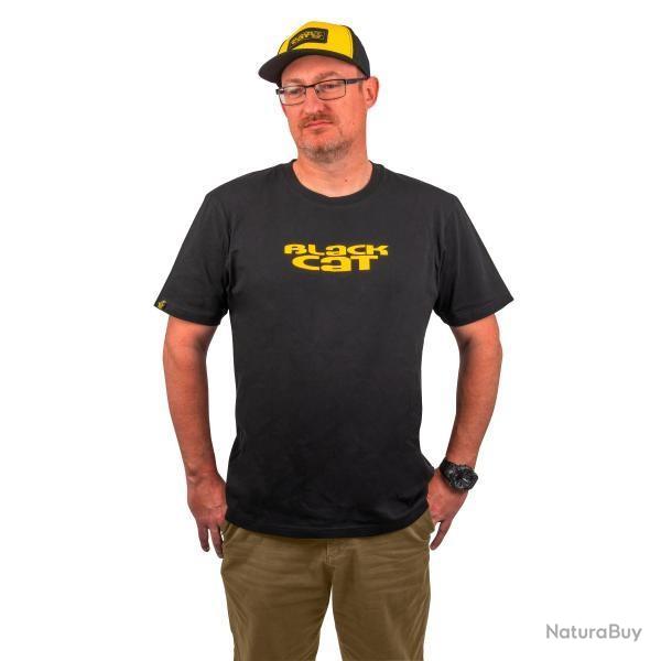 T-Shirt Black Cat Logo Black XL