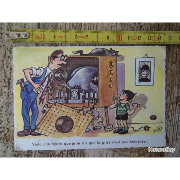 illustrateur bozz cr�ateur de Spirou carte postale humoristique ann�e 60