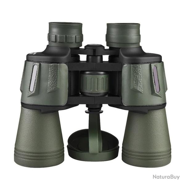 Jumelles militaires 20x50 HD BAK4 Longues Port�es Etanches IPX4 pour Camping Chasse Observation Vert