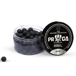 BILLES EN CAOUTCHOUC ACIER CAL.50 X50 PRAGA