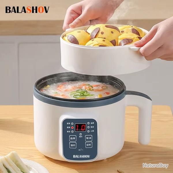 CUISEUR VAPEUR A RIZ INTELLIGENT ELECTRIQUE DOUBLE COUCHE ANTIADHESIF HOT POT PROGRAMME