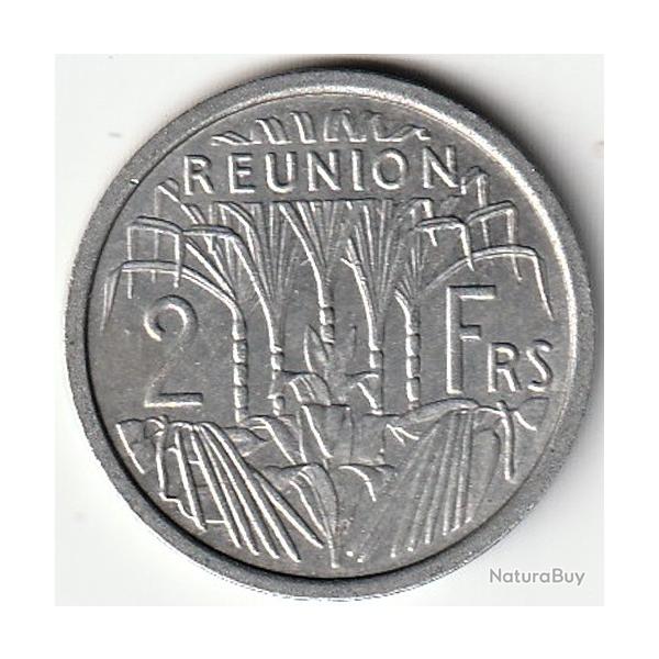 Pi�ce de Monnaie De La R�union 2 francs 1970 Rare recherch�e Qualit� seulement 300 000