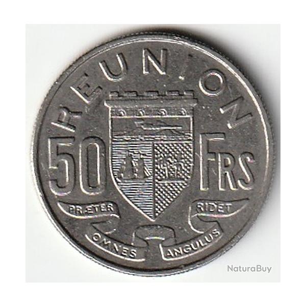 Pi�ce de Monnaie De La R�union 50 francs 1962 Rare recherch�e Qualit�