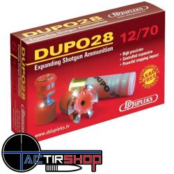 Cartouche a balle DDupleks Dupo 28 cal 12/70 Boite de 5