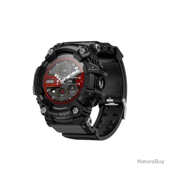 Montre Connecte Etanche Bluetooth Appels Cardio Oxygne Lampe Robuste Multisport Android iOS Noir