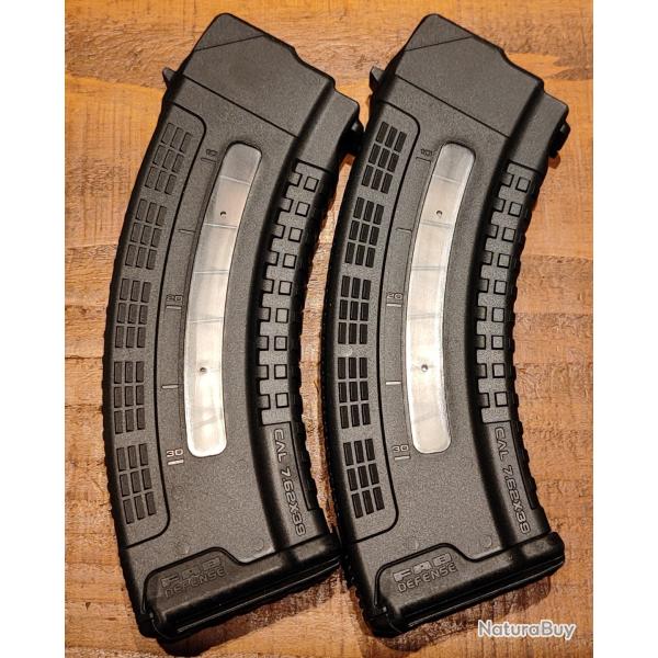 Chargeur Fab Defense Ultimag AK 30R - Noir - 30 coups - Lot de 2 -