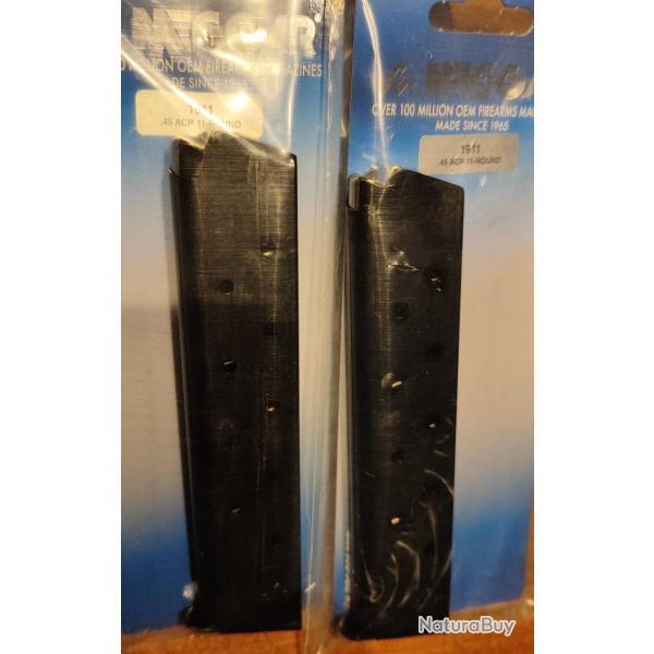 Chargeur 1911 45ACP 11 coups - noir - lot de 2 -