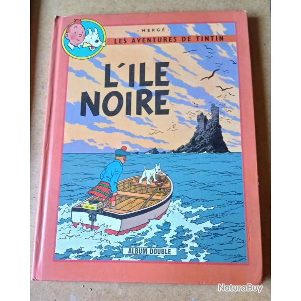 DOUBLE ALBUM TINTIN L'TOILE MYSTRIEUSE ET L'LE NOIRE