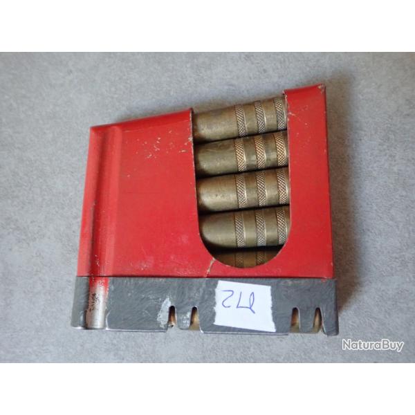 Lame chargeur de manipulation + 6 cartouches en laiton pour G11, K11 ou K31 (M2)