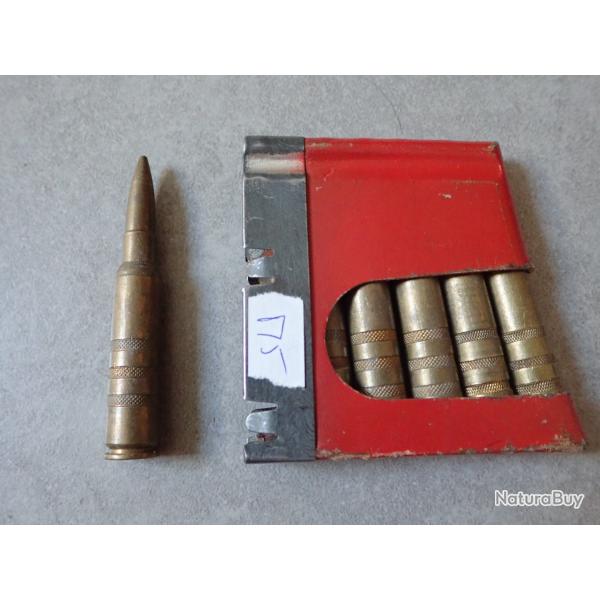 Lame chargeur de manipulation + 6 cartouches en laiton pour G11, K11 ou K31 (M5)