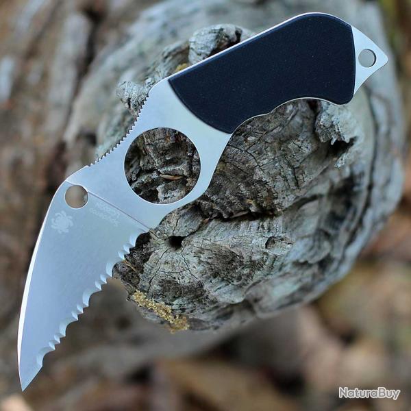 Couteau Spyderco Swick 6 Lame Wharncliffe Acier LC200N Serr Manche G10 Noir �tui USA SCFB14S6