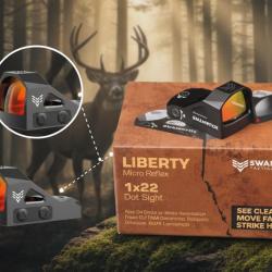 Viseur Point Rouge Liberty Swampfox 1x22 3MOA