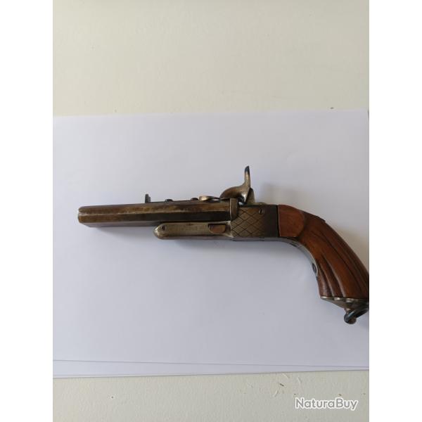 pistolet double cannons poudre noire