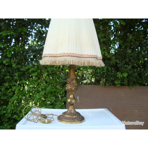 LAMPE A CHEVET  PIED BRONZE