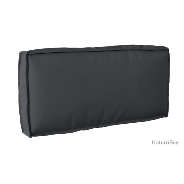 Coussin dossier noir 80x40x12 cm en tissu Oxford pour canap� palette int�rieur