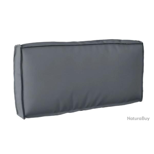 Coussin dossier anthracite 80x40x12 cm en tissu Oxford pour canap� palette int�rieur