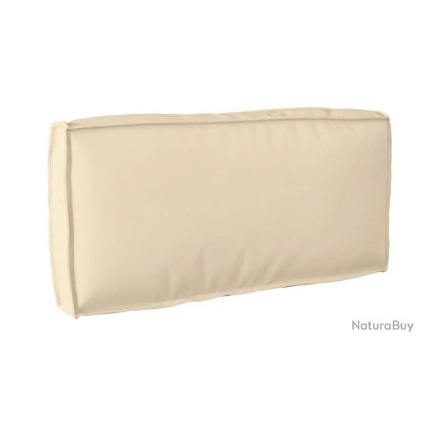 Coussin dossier beige 80x40x12 cm en tissu Oxford pour canap� palette int�rieur