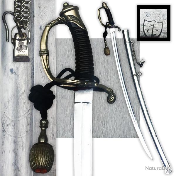 RARE & BEAU SABRE D'OFFICIER HOLLANDAIS M 1852 '' CLEM & JUNG '' XIX ORIGINAL