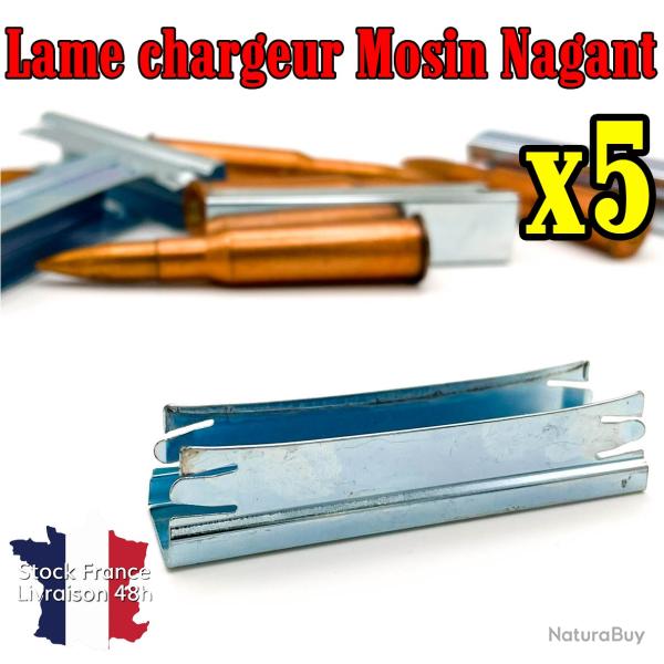 Clip lame chargeur pour Mosin Nagant 7,62x54r - Lot de 5 pi�ces - Stock France