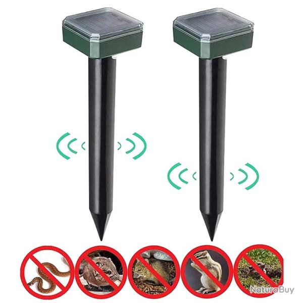 2x R�PULSIF SOLAIRE ANTI TAUPE, SERPENTS, RONGEURS - LIVRAISON GRATUITE