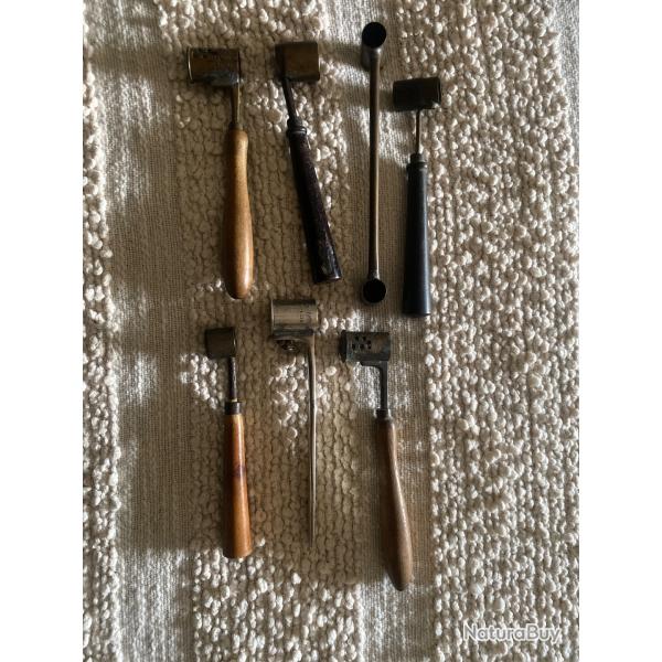 Lot doseur poudre ancien