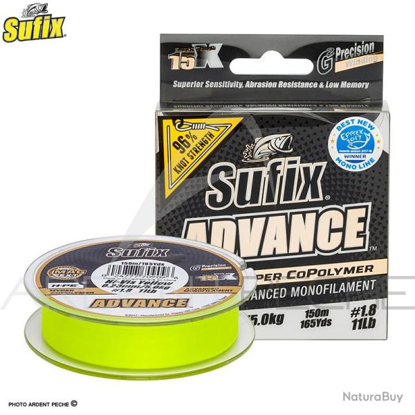 Fils nylon SUFIX Advance G2 yellow 150m � 0.23mm