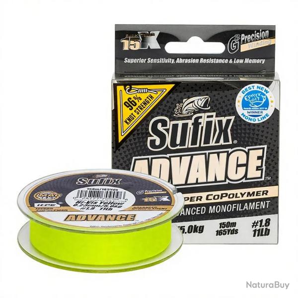 Fils nylon SUFIX Advance G2 yellow 150m � 0.23mm