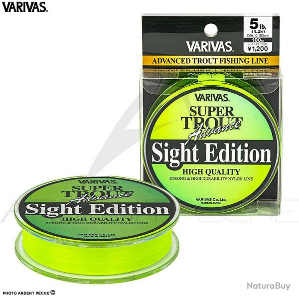 Fils nylon VARIVAS Super trout advance sight edition 100m � 0.14mm