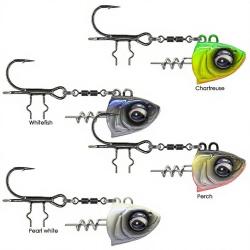 T&ecirc;te plomb&eacute;e SAVAGE GEAR Monster vertical Chartreuse 60g H1/0