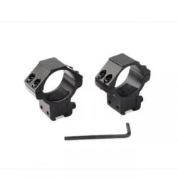 Colliers de fixation Bas pour lunette de tir rail 11 mm diam&egrave;tre 25,4 mm (1 pouce)