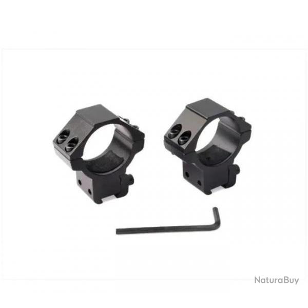 Colliers de fixation Bas pour lunette de tir rail 11 mm diam�tre 25,4 mm (1 pouce)