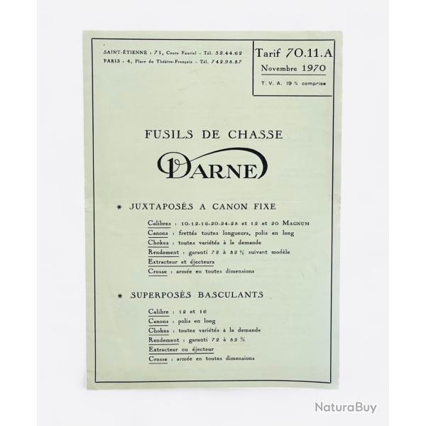 Notice DARNE Tarif 70.11.A Occasion