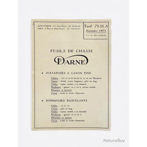 Notice DARNE Tarif 71.11.A Occasion