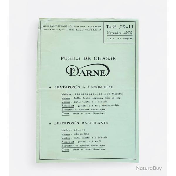 Notice DARNE Tarif 72.11 Occasion