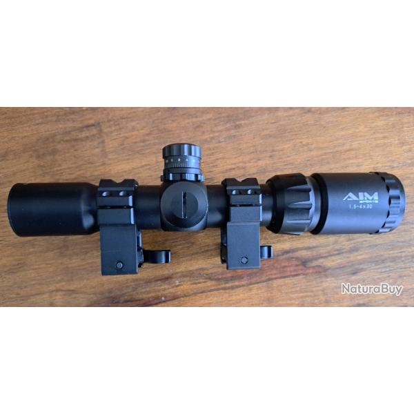 LUNETTE AIM SPORTS 1,5-4�30 , RETICULE MILDOT ILLUMIN�