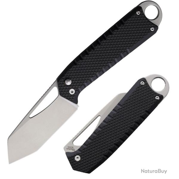 Couteau Ketuo Ventr Black Lame Acier 14c28N Manche G10 Button Lock Clip KETM034