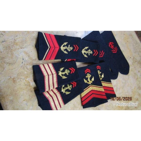 fourreau troupes de marine infanterie coloniale sous officier ancre �paulette 4 paires