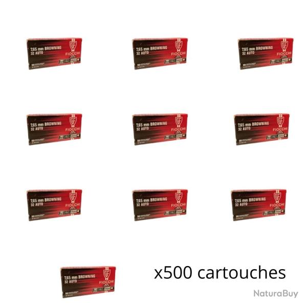 Cartouches FIOCCHI 7.65 browning fmj 73gr par 500