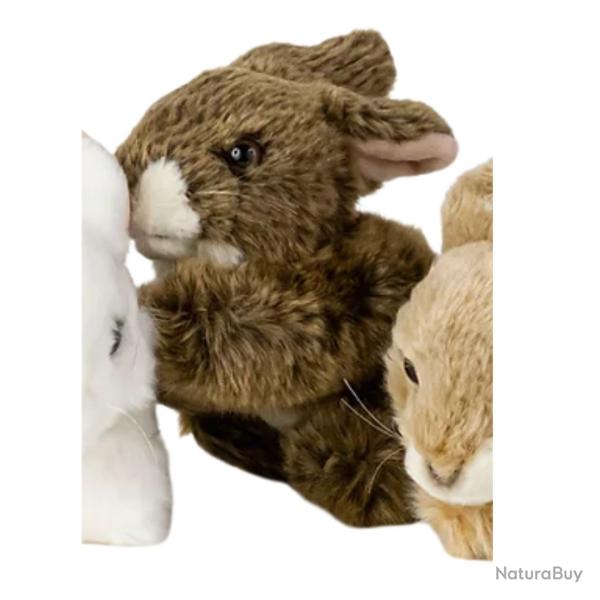 Peluche lapin brun NATURE DE BRENNE 17cm