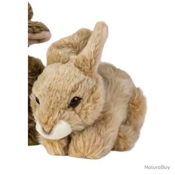 Peluche lapin jaune NATURE DE BRENNE 17cm