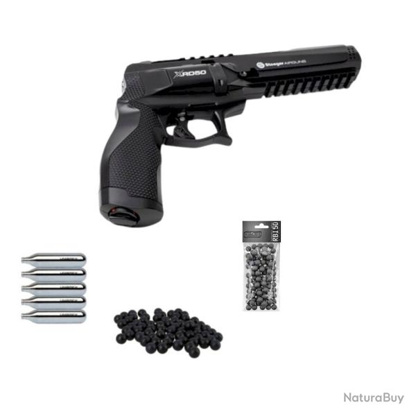opdef! revolver co2 STOEGER XRD50 Cal.50 12,6J + 50 billes caoutchouc + 5CO2 +100billes noyau acier
