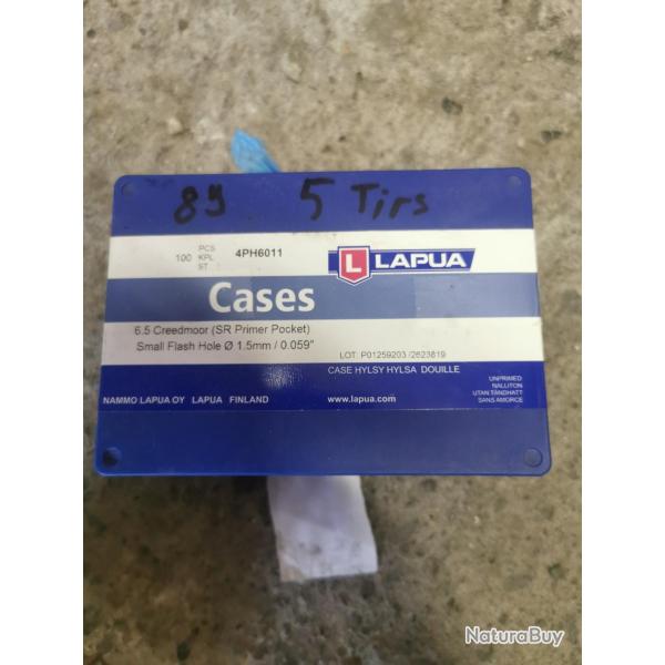 Douille lapua 6,5 creedmoor neuf