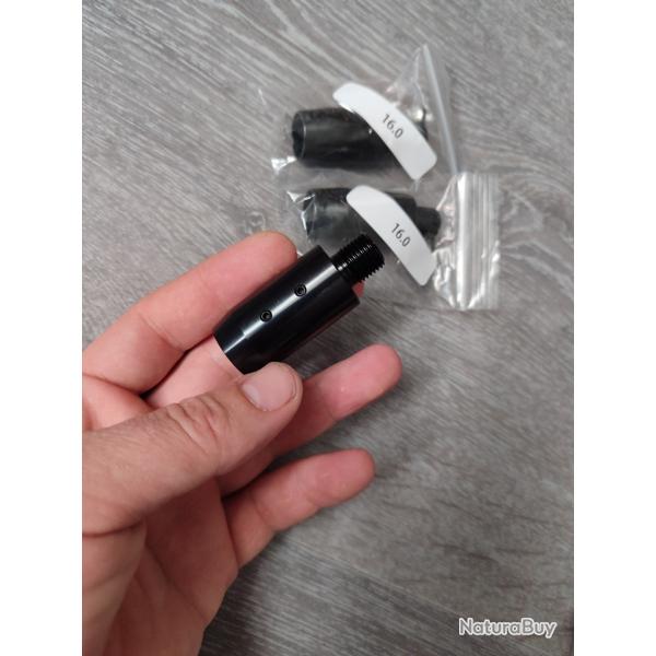 Adaptateur pour canon non filet diamtre 16mm 1/2-20 unf