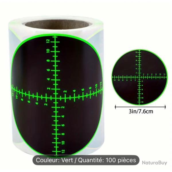 100 pastilles autocollante r�active