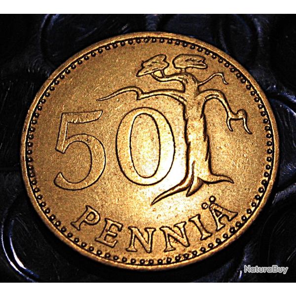 Finlande  piece de 50 pennia 1973 ttb diamtre 25 mm